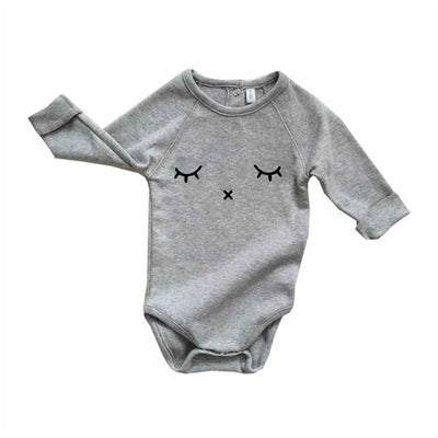 ORGANIC ZOO - GREY BODYSUIT SLEEPY